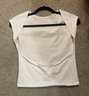 White Backless Shirt thumbnail 1