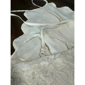 NWT‎ Lulus Bridal Zenith ivory cream Lace Halter Neck Formal Maxi Dress size S thumbnail 16