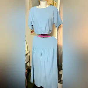 Ecowish 2 piece maxi skirt and crop top, woman’s 2 piece set, size small, new thumbnail 5