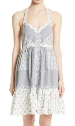 La Vie Rebecca Taylor Floral Halter Cotton Dress thumbnail 1