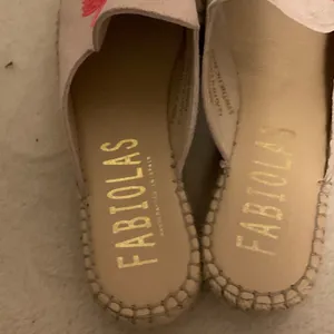 Floral Embroidered Espadrille Mules Pink Size 7.5 thumbnail 4