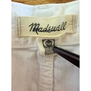 Madewell Superwide-Leg Jeans High Rise White Denim Size 24 thumbnail 4