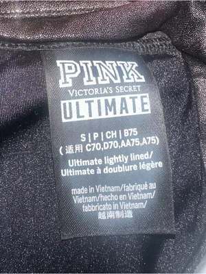 PINK Victoria's Secret Shimmery Black Strappy Bralette thumbnail 3