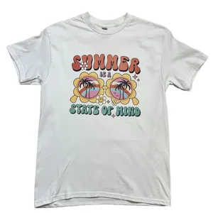 Summer State of Mind Women’s Medium White T-Shirt Short Sleeve thumbnail 2