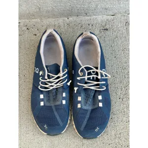 On Running Cloud 5 Sneakers Shoes Navy Blue White Lace Up Size 6.5 thumbnail 2