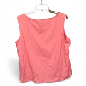 Talbots Woman Pink Eyelet Lace Front Sleeveless Shell - 20W thumbnail 6