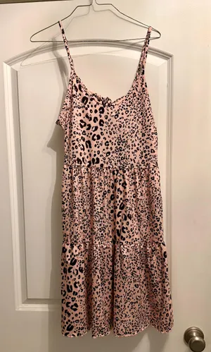 NWOT Lune Leopard Print Cami Dress Size Large thumbnail 1