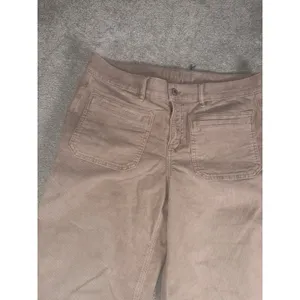 american eagle low rise wide leg cropped corduroy pants 10 short Pink/beige thumbnail 4
