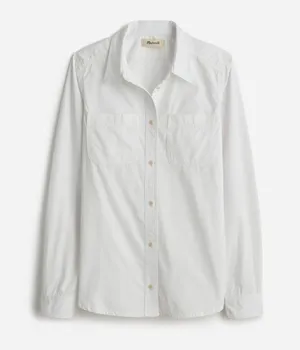 Madewell Denim Button-Up Shirt in Eyelet White: Garment-Dyed Edition Medium NWT thumbnail 5