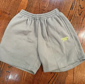 DRMERS Club Gray Cotton Drawstring Shorts with Yellow Logo thumbnail 1