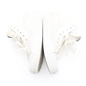 Vans Sk8-Hi High Top Sneakers Off White Canvas Skate Shoes Womens 6.5 thumbnail 5
