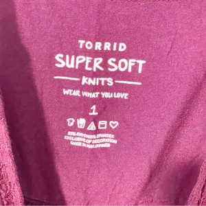 Torrid Plus Size 1X Purple Super Soft Berry Lace Babydoll Cami thumbnail 4