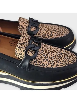Good Choice Women's Geneva Animal Print Chain Slip On Platform Loafers Size 9 thumbnail 10