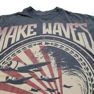 Billabong Shirt Size Small Billabong Graphic Tee "Make Waves Not War" Tiny Hole thumbnail 3