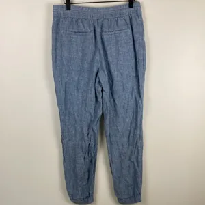 Athleta Retreat Linen Jogger Pants Womens Size 8 Blue Casual Pull On Lightweight thumbnail 8