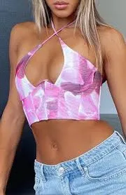 White Fox XS Top Pink And White thumbnail 1