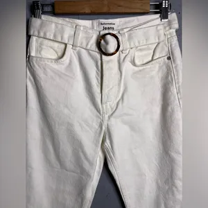 Reformation Cynthia Belted High Rise Straight Jeans Size 26 thumbnail 5