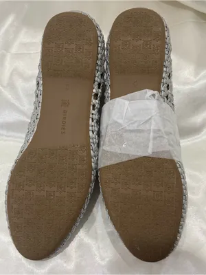 NWT Birdies Starling Silver Woven Loafers Size 6 Coastal Preppy Spring Chic thumbnail 5