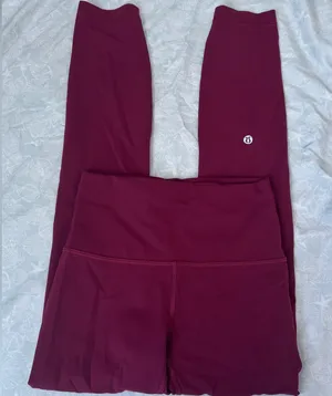 High-Waisted lululemon Burgundy Leggings thumbnail 1
