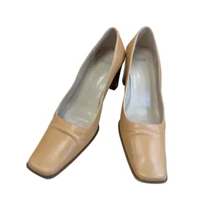 Nina Coach Malorie womens Vintage Tan Leather Square heels pumps size 8AA KU8092 thumbnail 11