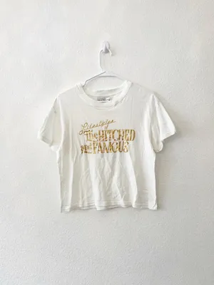 Wildfox Hitched & Famous graphic Boy Tee Blouse‎ NWT S thumbnail 2