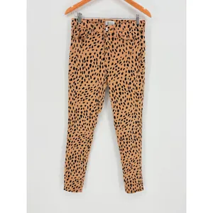 Crown & Ivy Cheetah Print High Rise Skinny Jeans‎ Size 6R Tan Black Ankle Pants thumbnail 2