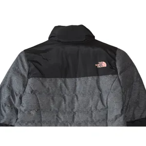 The North Face Puffer Jacket Womens M Black Grey 550 Down Insulated Colorblock thumbnail 6