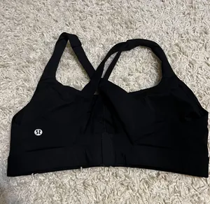 Lululemon black high support run times sport bra size 10 c/d thumbnail 3