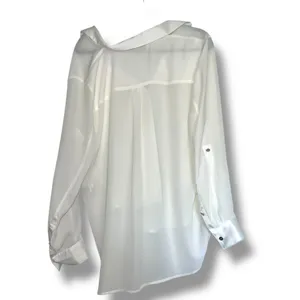 DKNY | Sheer Satin Button-Up Blouse | L thumbnail 3