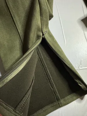 Anthropologie Army Green Faux Suede Legging Pants Size 28 Tall thumbnail 2