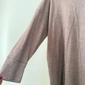 Abercrombie & Fitch Exclusive Online Taupe Cozy Knit Dress Mock Neck thumbnail 3
