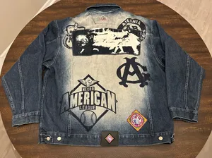 Negro League Baseball Museum Denim Blue Jean Jacket Mens 3XL XXXL Team Logo thumbnail 10