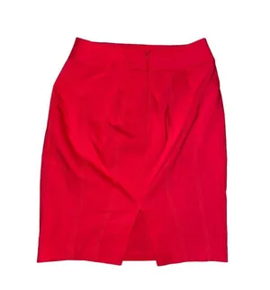 Express Paneled Knee Length Straight/Pencil Skirt in Pink/Red Size 2 thumbnail 3