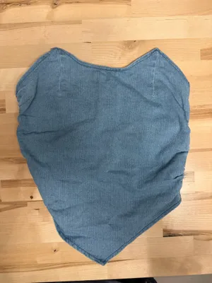 SHEIN Light Blue Denim Strapless Top thumbnail 3
