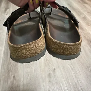 Birkenstock Women's Mayari Birkibuc Sandals Pebbled 38 Brown Black thumbnail 9