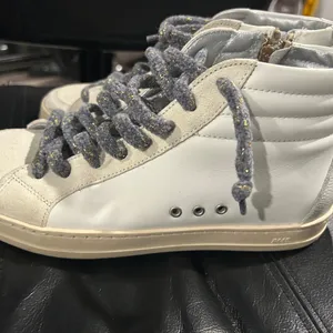 P448 Cream and Silver Sneakers with Glitter Laces thumbnail 5