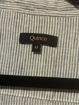 Quince Light Gray Striped Button-Front Tie-Waist Midi Dress thumbnail 6