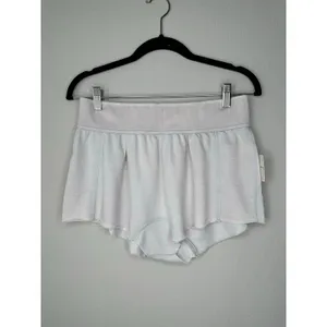 FREE PEOPLE Cozy Soft Comfy Casual Harem Lounge Sweat Shorts in Light Grey XS thumbnail 4