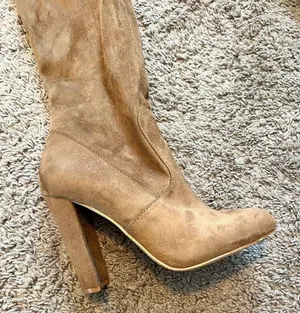 JustFab Taupe Thigh-High Boot thumbnail 5