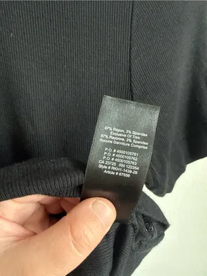 Babaton Aritzia Gonzalo Hip T-Shirt Black Ribbed Mock Neck Medium thumbnail 7