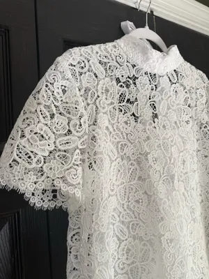 Few Moda White Lace Mini Shift Dress thumbnail 4