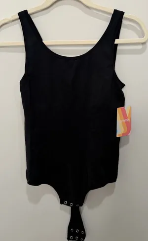 Yummie Ruby Scoop Neck‎ Black Shaping Bodysuit NWT Size M/L thumbnail 1