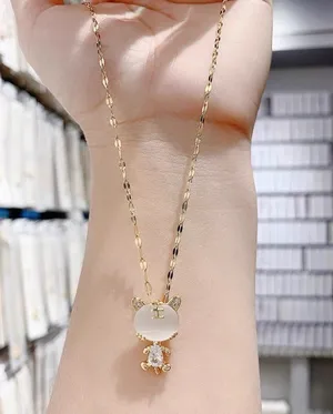 18K Gold Plated Tiger Shape Necklace thumbnail 1