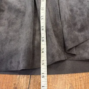 Artizia WILFRED FREE Nescher Mini Skirt Gray Faux Wrap Suede Pull On Sz XS thumbnail 7