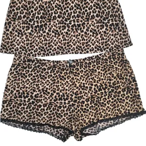 Rene Rofe animal print leopard print cheetah lace summer pajamas size XL thumbnail 4