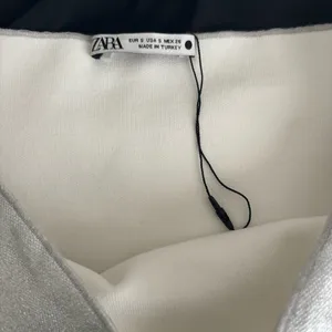 Zara Strapless Stretch Tube Top Silver thumbnail 5
