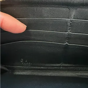 Gucci Guccissima Zip Around Wallet Black Leather GG Embossed Long Wallet thumbnail 12