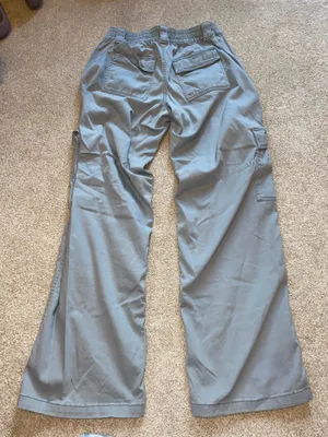 Hollister Women's Low-Rise 4-Pocket Cargo Baggy Pants For Blue Grey thumbnail 4