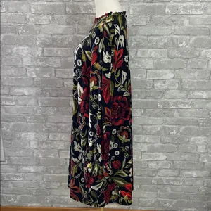 Maurices 24/7 Black and Red Lila Floral Long Sleeve Dress thumbnail 3