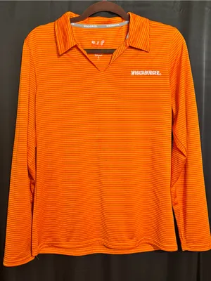 Whataburger women’s size small long sleeve employee blouse thumbnail 1